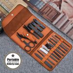 Geschenke für Männer/Frauen, Edelstahl-Maniküre-Set mit PU-Leder-Etui – Bild 5