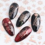 Nagelsticker Weihnachten - JMEOWIO 9 Blatt Nail Art Sticker Nagelaufkleber Selbstklebend Schneeflocke Urlaub Christmas Dekoration Nageldesign Zubehör – Bild 8
