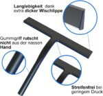IARTISTE Silikon Duschabzieher – Schwarz, Klein, für Glas & Fliesen – Bild 4