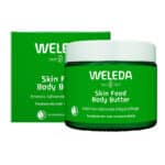 WELEDA Bio Skin Food Body Butter vegane Körperbutter in neuem Glastiegel, reichhaltige Naturkosmetik Feuchtigkeitspflege Bodylotion mit Shea und Kakaobutter für trockene und raue Haut (1 x 150 ml)