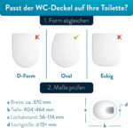 Benkstein® Premium Toilettendeckel antibakteriell weiss - Duroplast Klodeckel mit Quick-Release-Funktion und Softclose Absenkautomatik - Toilettensitz aus rostfreiem Edelstahl abnehmbar WC Sitz – Bild 4