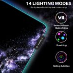 REAWUL RGB Gaming Mauspad Gross - 7 LED Farben 14 Beleuchtungs-Modi Gaming Mouse Mat, Rutschfester Gummibasis und Wasserdichter Oberfläche Tastatur Mouse Pad – Bild 6