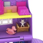 Polly Pocket - Pollys Haus Puppenhaus mit Zubehör, Pollyville Eiswagen Puppen Spielset, Spielzeug ab 4 Jahren – Bild 7