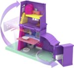 Polly Pocket - Pollys Haus Puppenhaus mit Zubehör, Pollyville Eiswagen Puppen Spielset, Spielzeug ab 4 Jahren – Bild 4