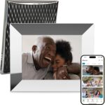 Nixplay 9,7" 2K Digitaler Bilderrahmen mit WiFi, Silber – Fotos & Videos per App teilen