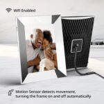 Nixplay 9,7" 2K Digitaler Bilderrahmen mit WiFi, Silber – Fotos & Videos per App teilen