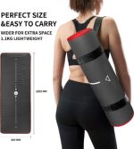 Umi - Fitnessmatte Sportmatte Rutschfest Extra-Dick Yogamatte NBR Pilates Mat mit Tragegurt für Yoga Pilates Fitness Gymnastik Training 10mm – Bild 3