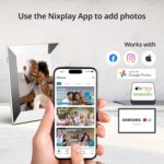Nixplay 9,7" 2K Digitaler Bilderrahmen mit WiFi, Silber – Fotos & Videos per App teilen