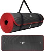 Umi - Fitnessmatte Sportmatte Rutschfest Extra-Dick Yogamatte NBR Pilates Mat mit Tragegurt für Yoga Pilates Fitness Gymnastik Training 10mm – Bild 4