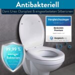 Benkstein® Premium Toilettendeckel antibakteriell weiss - Duroplast Klodeckel mit Quick-Release-Funktion und Softclose Absenkautomatik - Toilettensitz aus rostfreiem Edelstahl abnehmbar WC Sitz – Bild 7