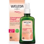 WELEDA Bio Mama Schwangerschafts-Pflegeöl - Naturkosmetik Massage Schwangerschaftsöl zur Vorbeugung von Schwangerschaftsstreifen / Dehnungsstreifen am Bauch, Oberschenkel und Brust
