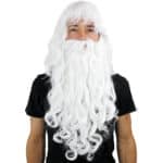 WIG ME UP - PW0187-P60 Perücke & Bart Weihnachtsmann Zauberer Dumbledore Wig