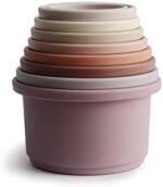 mushie Stapelbecher Spielzeug, Stapelturm mit 8 Bechern, Für Babys & Kinder, Sicher, Hochwertig & Langlebig, BPA/PVC/Phthalat-frei, Hergestellt in Dänemark | – Bild 2