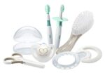 NUK Babypflege Welcome Set, perfekte Erstausstattung für Neugeborene, 7 NUK Produkte in einer schönen Tasche, 7 Stück (1er Pack) – Bild 2