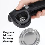 OXO Good Grips Dosenöffner mit Deckelverschluss, Edelstahl, schwarz, 1 EA – Bild 4