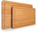 Blumtal Schneidebrett aus 100% Bambus - antiseptisches, 2cm dickes, massives Holz-Brett mit Saftrille, Holz-Brettchen – Bild 8