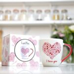 Love Mug, Kaffeetasse, beste Valentinstagsgeschenke für sie, Valentinstagstassen, Geschenke für sie, Valentinstagsgeschenk für Paare, Mond und Rücken Tasse – Bild 7
