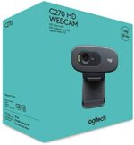 Logitech C270 Webcam, HD 720p, 60° Sichtfeld, Fester Fokus, Belichtungskorrektur, USB-Anschluss, Rauschunterdrückung, Universalhalterung, Für Skype, FaceTime, Hangouts, etc. - Schwarz – Bild 7