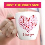 Love Mug, Kaffeetasse, beste Valentinstagsgeschenke für sie, Valentinstagstassen, Geschenke für sie, Valentinstagsgeschenk für Paare, Mond und Rücken Tasse – Bild 2