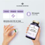 Marine Collagen Kapseln Hochdosiert mit Hyaluronsäure, Magnesium, Vitamin C. Kollagen Hydrolysat PEPTAN Hyaluron. Skincare. Gelenk Knochen Hautpflege. 90 Pflanzliche Kapseln. EU. N2 Natural Nutrition – Bild 4