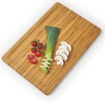 Blumtal Schneidebrett aus 100% Bambus - antiseptisches, 2cm dickes, massives Holz-Brett mit Saftrille, Holz-Brettchen – Bild 5