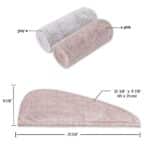 M-bestl Haarhandtuch/Turban, Haartrocknungs-Handtuch mit Knöpfen, Mikrofaser-Handtuch, 2er-Pack – Bild 5