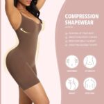 FeelinGirl Nahtlos Shapewear Ganzkörper Body Shaper Bauchweg Po-Lift Kolbenheber Oberschenkel Schlanker Überbrust Formende Bodys mit Verstellbarer Riemen – Bild 2