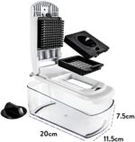 Gemüseschneider Obstschneider Mutischneider - Food Chopper Slicer Dicer Vegetable Cutter | Zwiebelschneider Manuell mit Edelstahl Klinge – Bild 6