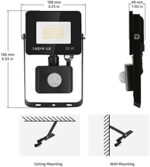 Lepro 10W, 20W, 50W LED Strahler mit Bewegungsmelder Aussen, Ideale Aussenleuchte für Garten, Innenhöfe, Garage, Haus, Hotel – Bild 7