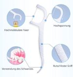 Y-Kelin 100 & 300 Stück Zahnseide Sticks, Speziell für Backenzähne, Zahnreinigung der hinteren Zahnzwischenräume, Zahnstocher – Bild 2
