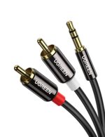 UGREEN Klinke auf Cinch Kabel 3,5mm Klinke Chinch Stereo Audio Kabel für TV, PC, Handy, MP3-Player, Lautsprecher, Heimkino, Autoradio, Tablet, Verstärker, Soundbar usw.