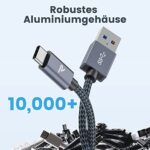 RAMPOW USB C Kabel, Ladekabel USB C 3.1A, Schnellladekabel USB C USB 3.0 und QC 3.0 Schnellladung, USB Kabel Typ C haltbares Nylon geflochtenes USB C für Samsung Galaxy S20/S10/S9/Note 10/9/8-1M – Bild 4