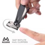 Nagelknipser, Nagelfeile, 360°Degree Drehkopf Nagelknipser, Edelstahl Scharfe Pediküre, Grosser Nagelknipser Drehkopf für dicke Nägel, Metall Dose Für Geeignet Für Geschenke – Bild 2