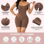FeelinGirl Nahtlos Shapewear Ganzkörper Body Shaper Bauchweg Po-Lift Kolbenheber Oberschenkel Schlanker Überbrust Formende Bodys mit Verstellbarer Riemen – Bild 3