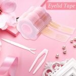 1200 Stück Schlupflid Tapes, Augenlid Stripes Unsichtbare Doppelte Schlupflider Tape Augenlid Lifting ohne OP, Wasserdicht Eyelid Klebeband Augenlid Aufkleber Band mit Gabelstangen Pinzette, Hautfarbe – Bild 6