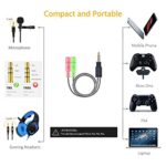MillSO Audio Klinke Y Kabel, Headset Splitter Adapter mit Separater Mikrofon und Kopfhörer Buchse für PC-Gaming-Headset, Xbox One, PS4, PC, Handy und Tablet – Bild 2