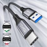 RAVIAD USB Typ C Kabel, USB C Ladekabel  QC 3.0 USB 3.0 Schnelles Aufladen und Synchronisation USB C Kabel Kompatibel für Samsung Galaxy S10/S9/S8, Huawei P30/P20, Sony Xperia XZ, Google, OnePlus – Bild 2