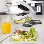 Gemüseschneider Obstschneider Mutischneider - Food Chopper Slicer Dicer Vegetable Cutter | Zwiebelschneider Manuell mit Edelstahl Klinge – Bild 7