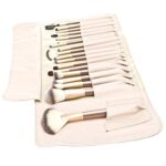 Nestling 18 Stück Professionelle Kosmetik Make-Up Pinsel Werkzeuge Kosmetik Make-Up-Pinsel-Set Mit Roll Up Pu-Leder Tasche, Holzgriff – Bild 2