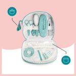Babymoov Baby Kulturtasche, Pflege Set, für Babys, 9 teilig, mit digitalem Fieberthermometer, Nasensauger – Bild 4