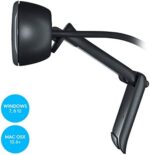 Logitech C270 Webcam, HD 720p, 60° Sichtfeld, Fester Fokus, Belichtungskorrektur, USB-Anschluss, Rauschunterdrückung, Universalhalterung, Für Skype, FaceTime, Hangouts, etc. - Schwarz – Bild 6