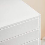 SONGMICS Schmuckkästchen, Schmuckschatulle mit 10 Ebenen, grosse Schmuckbox aus Kunstleder, mit Schubladen und Uhrenkissen, 29 x 20,5 x 40,5 cm, weiss JBC10W – Bild 9