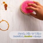 Scrub Daddy Schwamm, doppelseitig, mit Texturwechsel, sehr saugfähige Schwammseite, Scrub Mommy – Bild 2