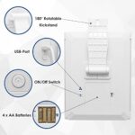 Auxmir Kosmetikspiegel mit LED Licht, Schminkspiegel Beleuchtet mit Blendfreier Beleuchtung für Schminken Rasieren, Makeup Spiegel mit Touchschalter für Dimmbare Helligkeit – Bild 5