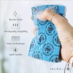 SKURA STYLE S Schwamm-Set – Moderne, geruchsfreie Reinigungsschwämme mit Nicht scheuerndem Scheuerschwamm für Geschirr & mehr Orange, blau , grün, grau 4 Schwämme – Bild 2