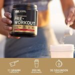 Optimum Nutrition Gold Standard Pre Workout Energie Booster (Pulver Shake mit Kreatin Monohydrat, Beta Alanin, natürliches Koffein und Vitamin B von ON), 30 Portionen, 330g – Bild 4