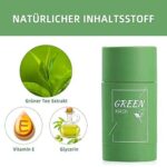 Green Mask Stick,Grüner Tee Clay Maske, Tiefenreinigung zur Ölkontrolle Mitesser Entfernen,Befeuchtet und kontrolliert das Öl, Regulieren Sie den Wasser – Bild 2