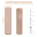FERYES Reise-Make-up-Pinselhalter, Silikon, trendig und tragbar, Kosmetikpinselhalter, weich und elegant, für Reisen – Bild 4