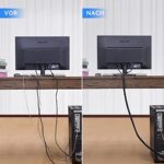 AGPTEK Kabelschlauch, selbstschliessend Kabelkanal, Flexibler gewebter Kabelmantel, Kabelmanagement für Schreibtisch, TV, Computer, PC, Kabelschutz für Hund, Katze – Bild 5