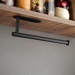 Kegii Küchenrollenhalter ohne Bohren - Küchenpapierhalter Edelstahl Rollenhalter Schwarz Papierrollenhalter für Küche – Bild 4